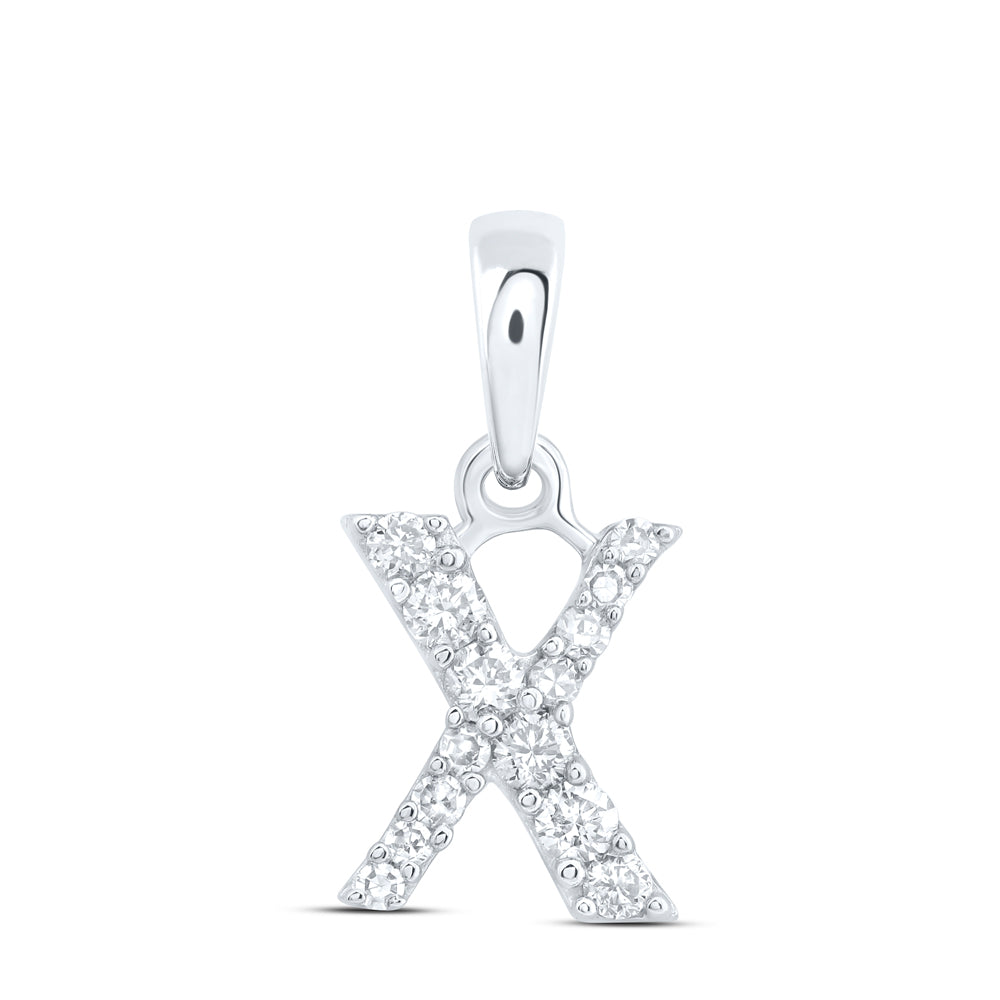 1/8CTW-DIA NK GIFT INITIAL "X" PENDANT
