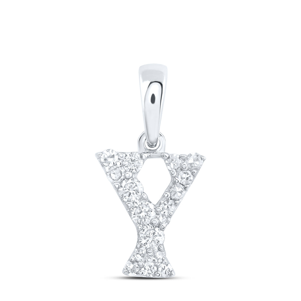 1/8CTW-DIA NK GIFT INITIAL "Y" PENDANT