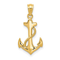 Load image into Gallery viewer, 14k Polished Anchor Pendant
