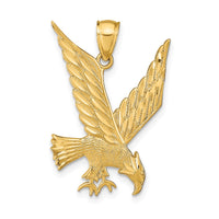 Load image into Gallery viewer, 14k Diamond-cut Eagle Pendant
