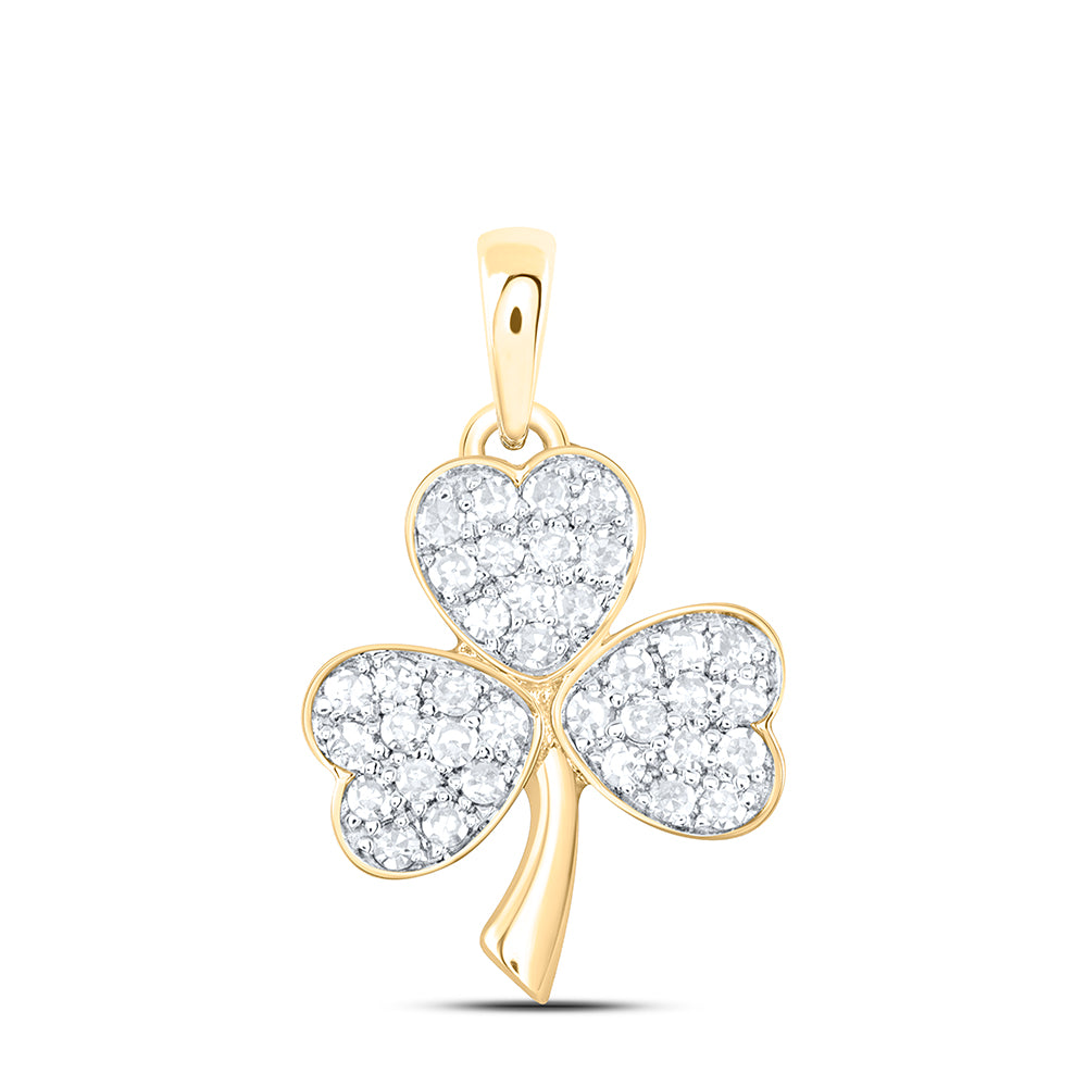 1/5CTW-DIA NK CLOVER 3 LEAF FASHION PENDANT