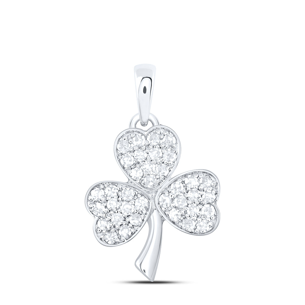1/5CTW-DIA NK CLOVER 3 LEAF FASHION PENDANT