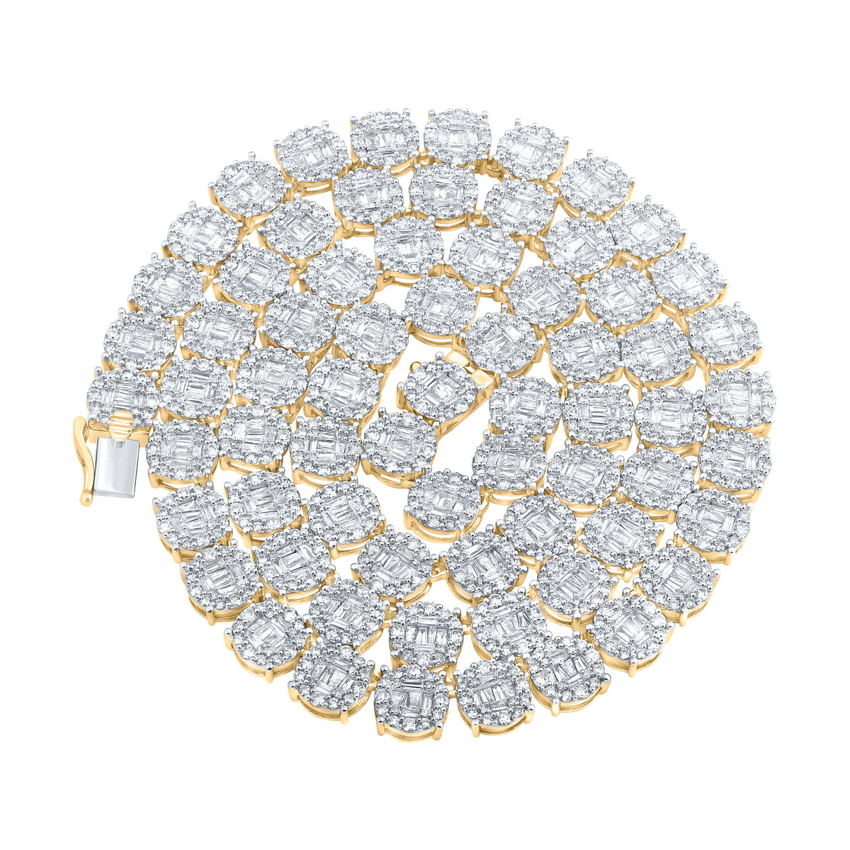 19 3/4CTW-DIA NK ROUND MENS NECKLACE(22 INCH)