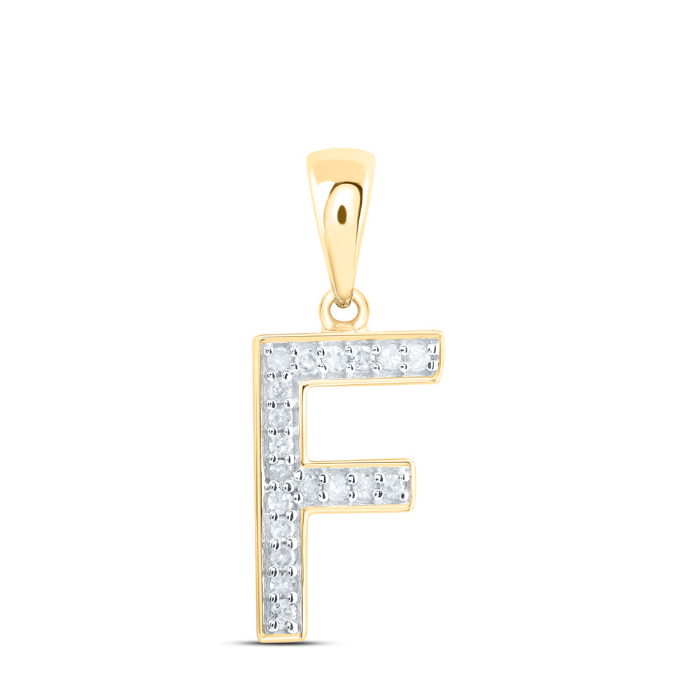 1/12CTW-DIA P1 GIFT INITIAL "F" PENDANT