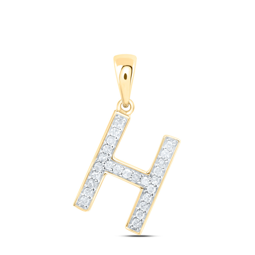 1/10CTW-DIA P1 GIFT INITIAL "H" PENDANT
