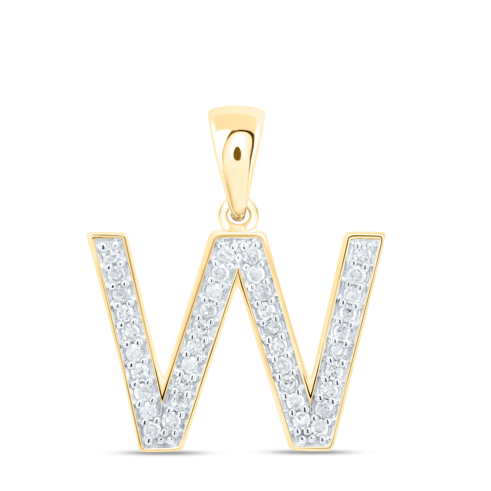 1/6CTW-DIA P1 GIFT INITIAL "W" PENDANT