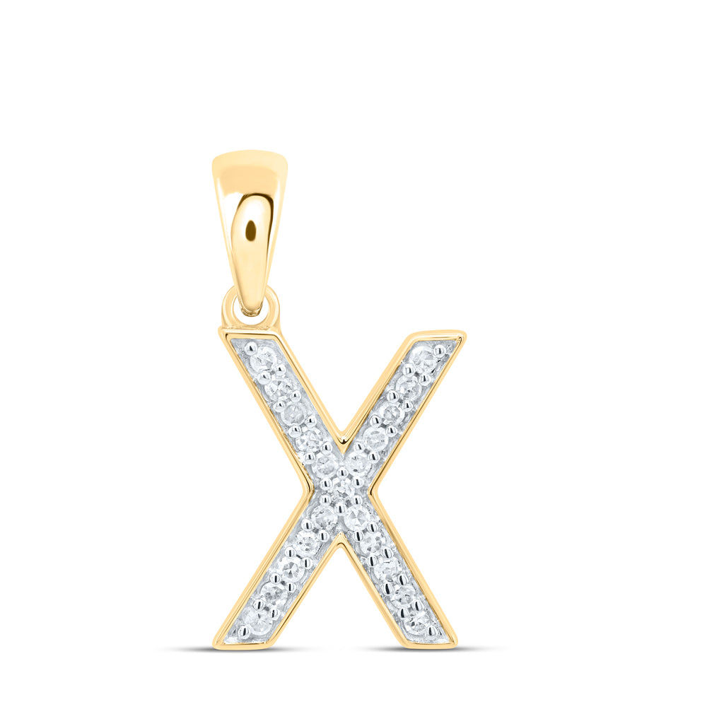 1/12CTW-DIA P1 GIFT INITIAL "X" PENDANT