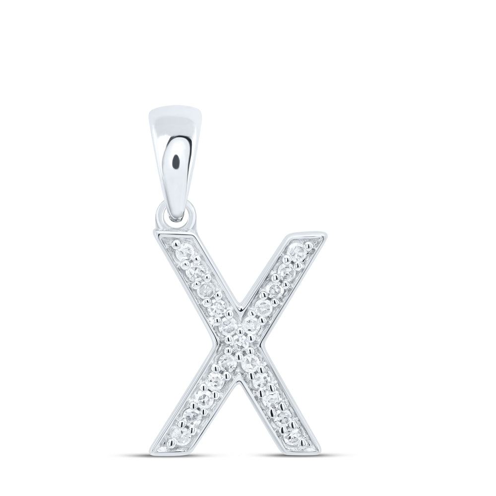 1/12CTW-DIA P1 GIFT INITIAL "X" PENDANT