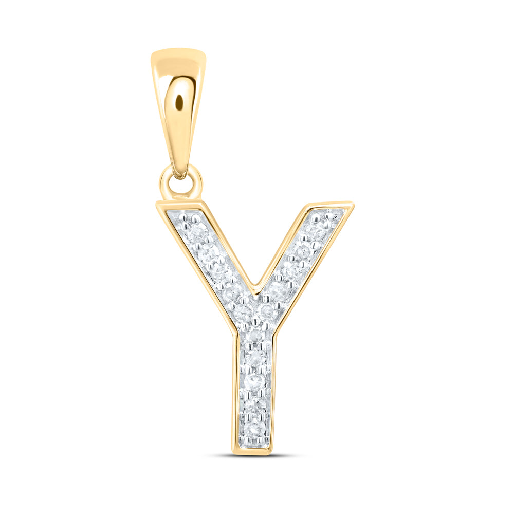 1/20CTW-DIA P1 GIFT INITIAL "Y" PENDANT
