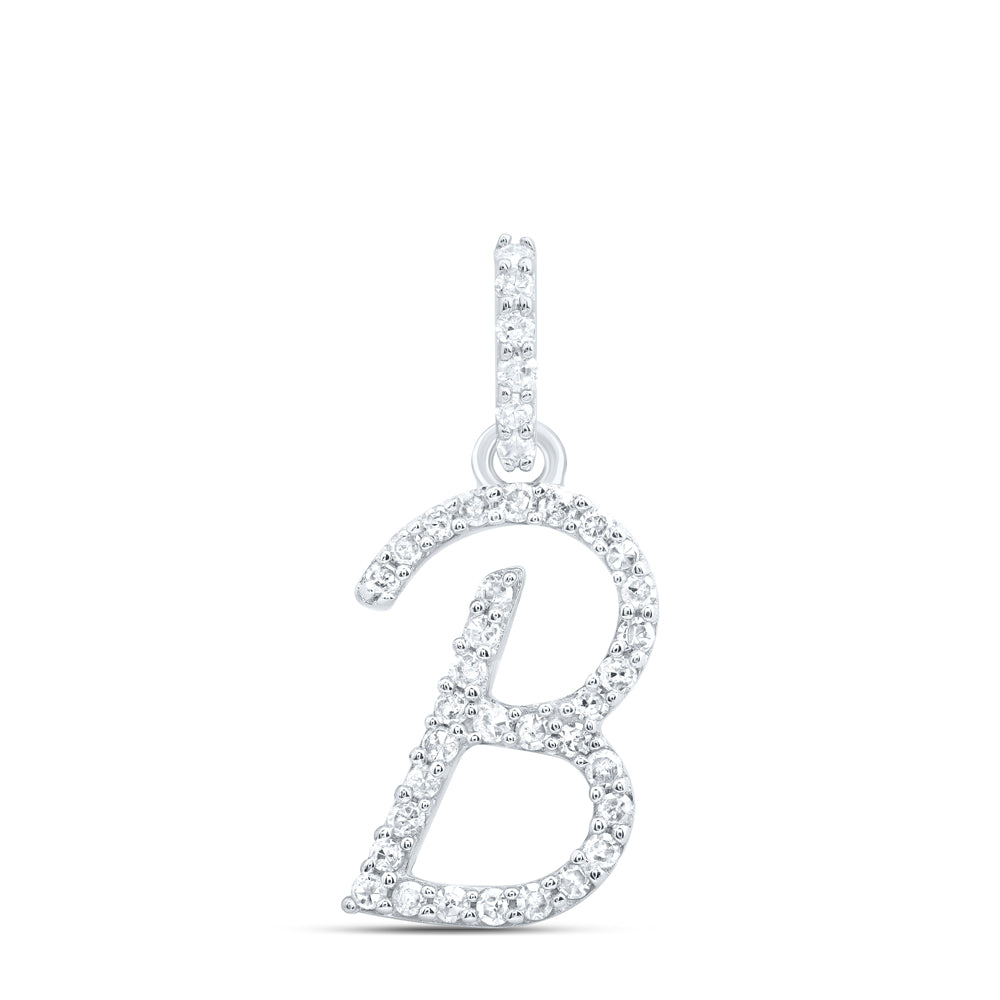 1/6CTW-DIA P1 GIFT INITIAL "B" PENDANT