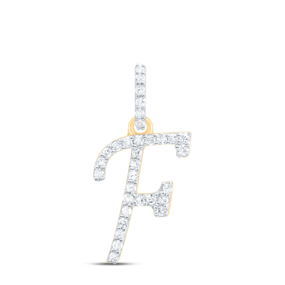 1/8CTW-DIA P1 GIFT INITIAL "F" PENDANT