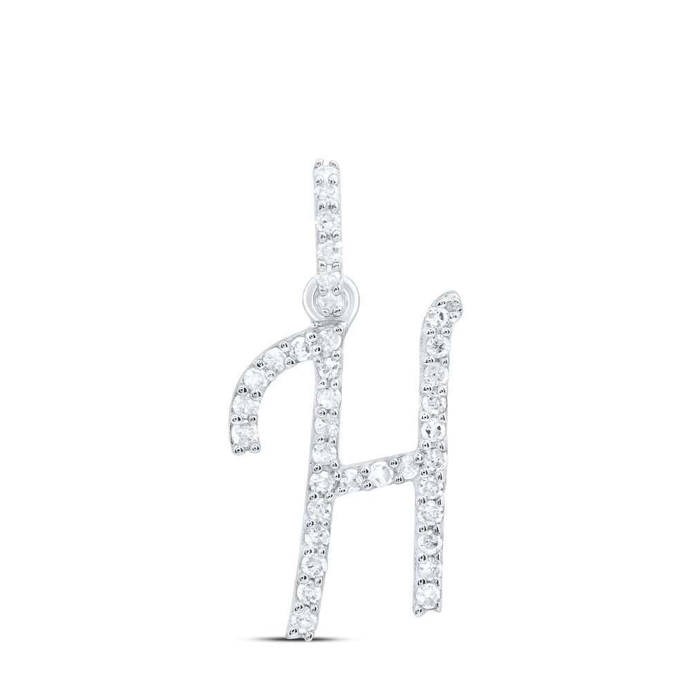 1/6CTW-DIA P1 GIFT INITIAL "H" PENDANT