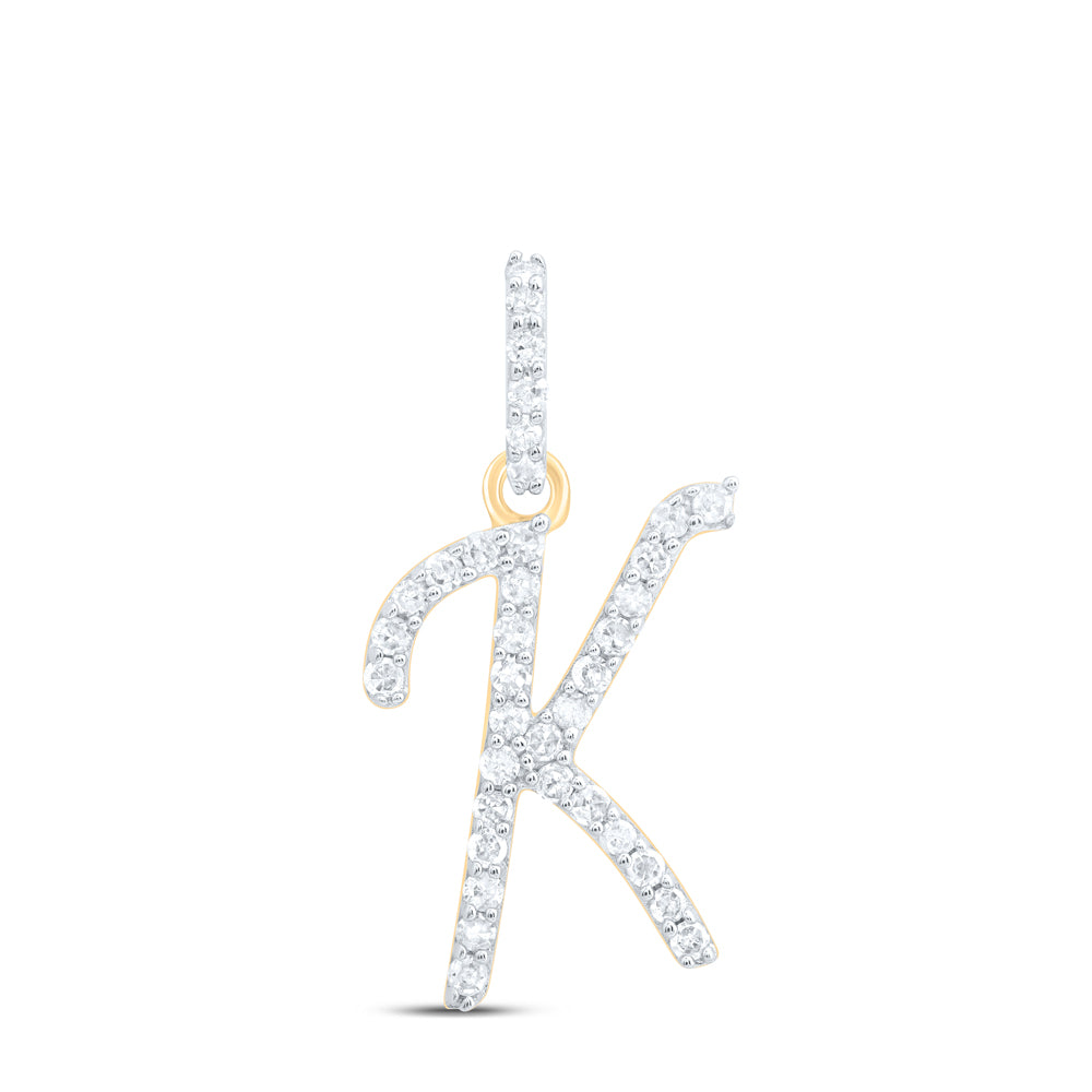 1/6CTW-DIA P1 GIFT INITIAL "K" PENDANT