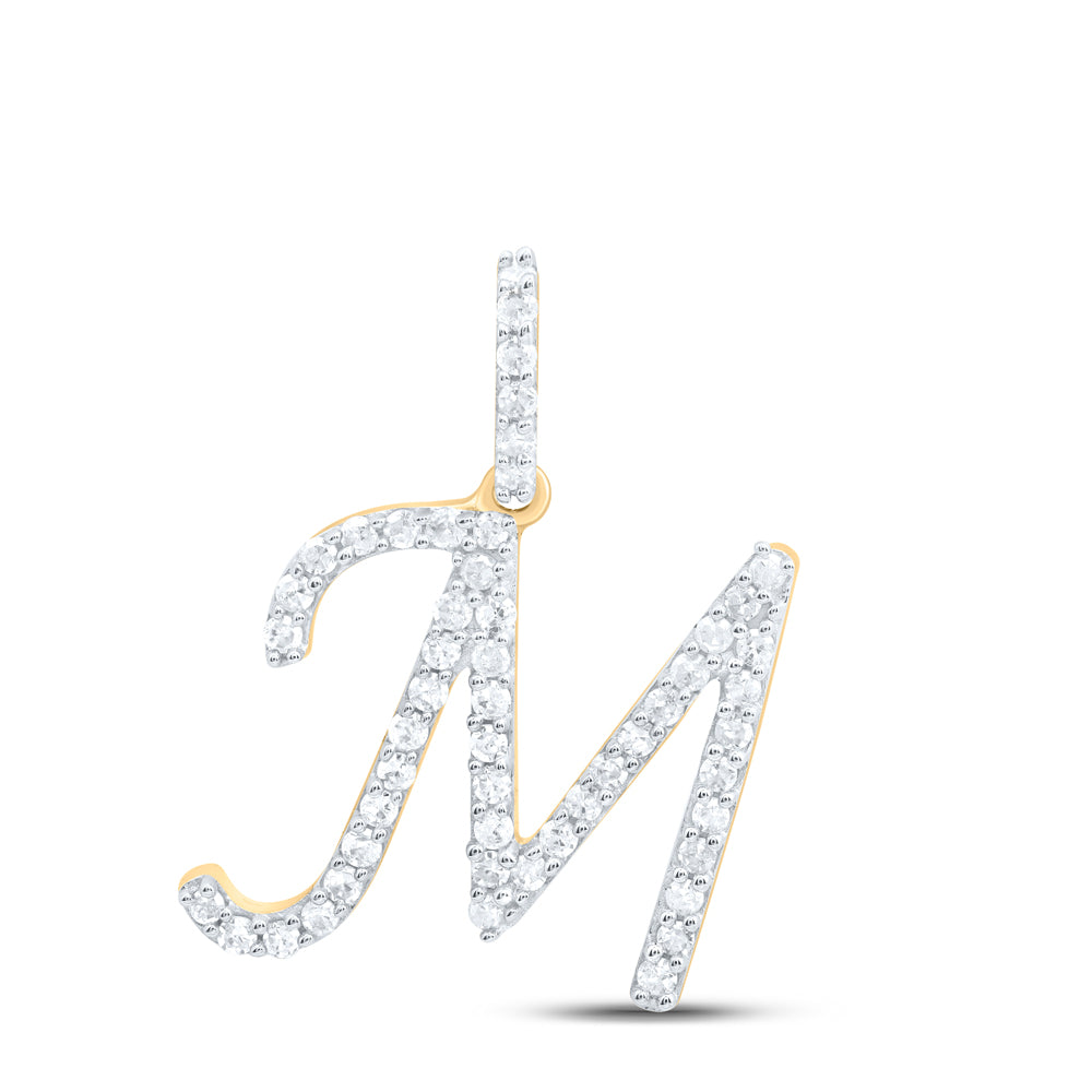 1/5CTW-DIA P1 GIFT INITIAL "M" PENDANT