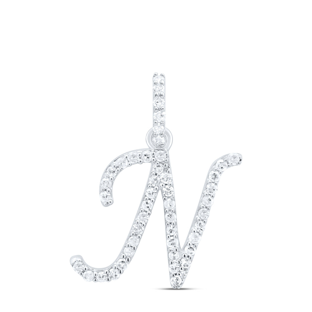 1/5CTW-DIA P1 GIFT INITIAL "N" PENDANT
