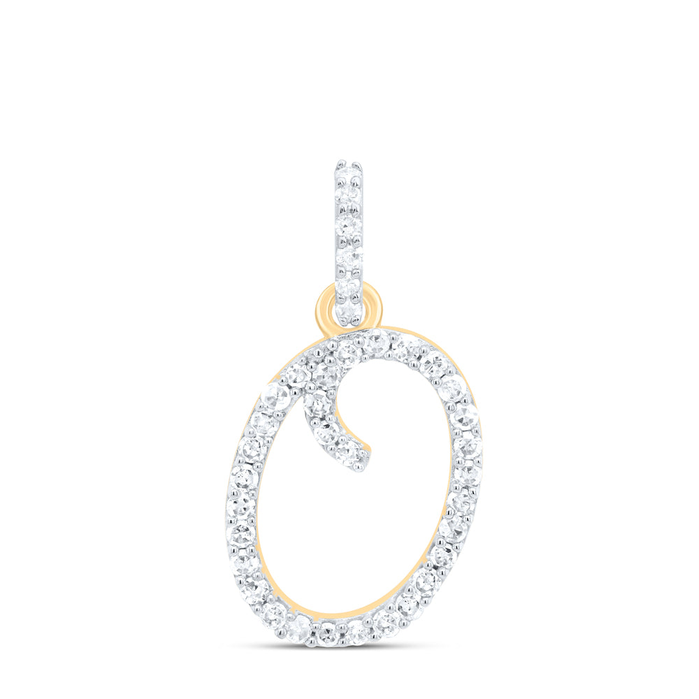 1/6CTW-DIA P1 GIFT INITIAL "O" PENDANT