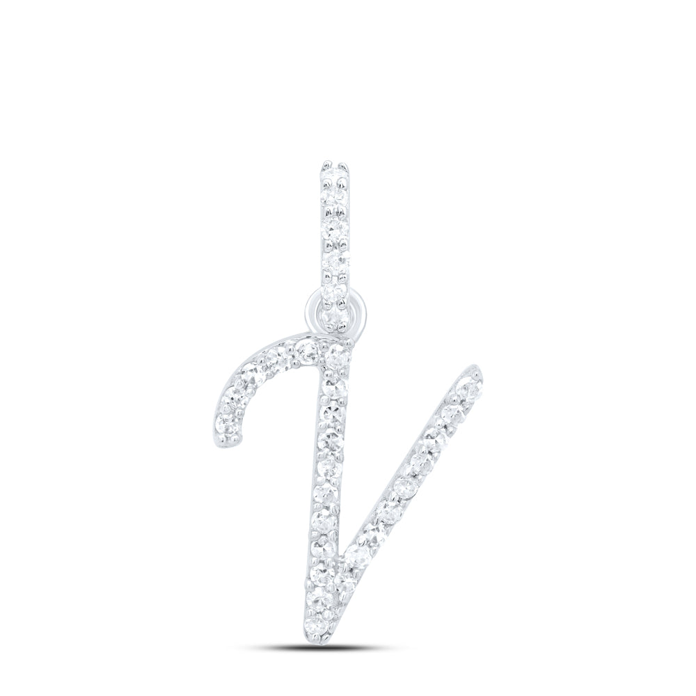1/8CTW-DIA P1 GIFT INITIAL "V" PENDANT