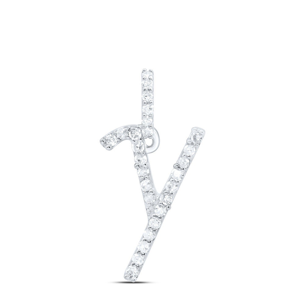 1/10CTW-DIA P1 GIFT INITIAL "Y" PENDANT