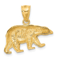 Load image into Gallery viewer, 14K Diamond-cut Bear Pendant
