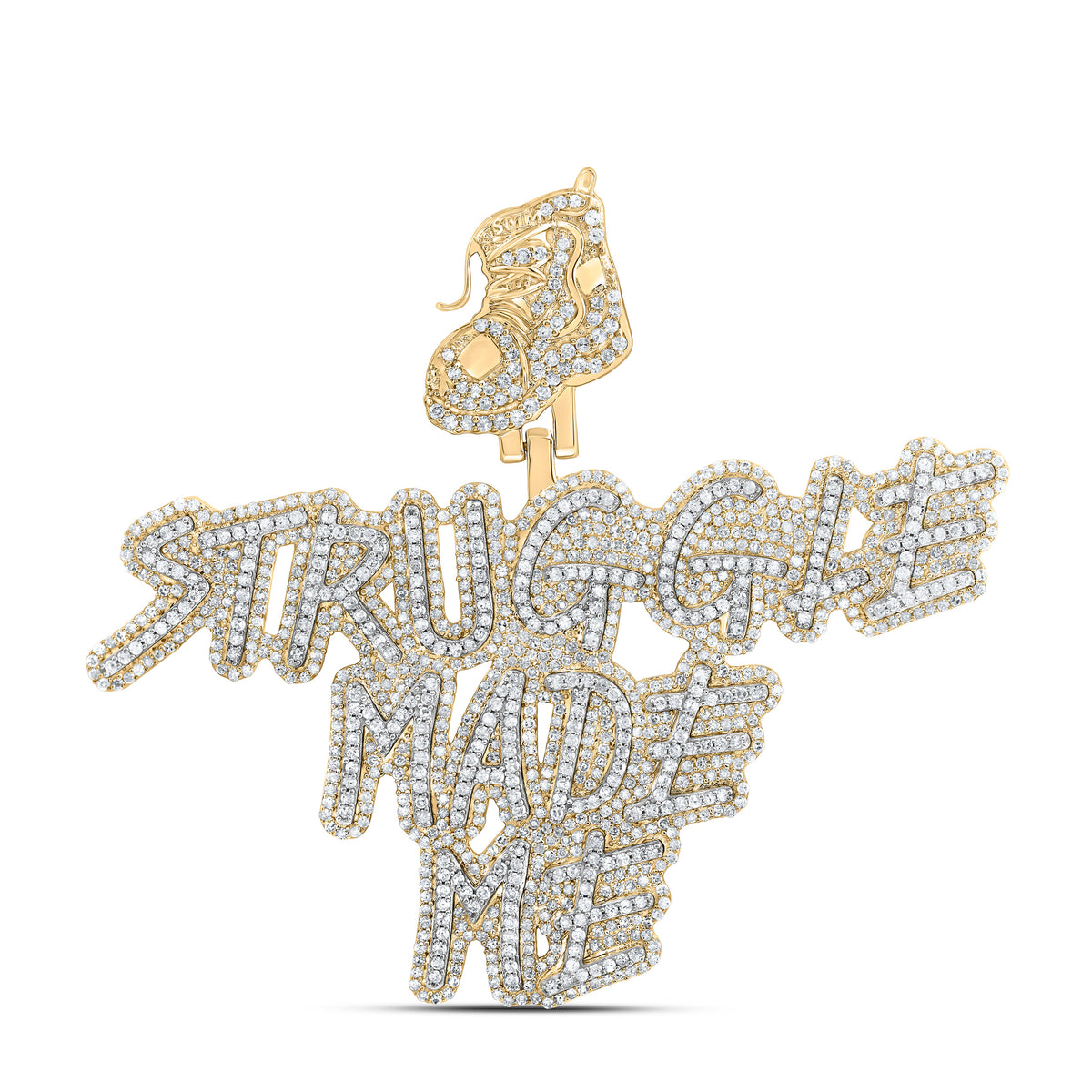 3 3/4CTW-DIA P1 FASHION "STRUGGLE MADE ME" MEN'S CHARM