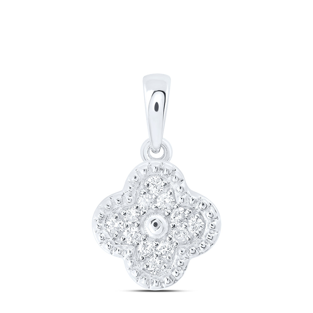 1/5CTW-DIA CN GIFT CLOVER PENDANT
