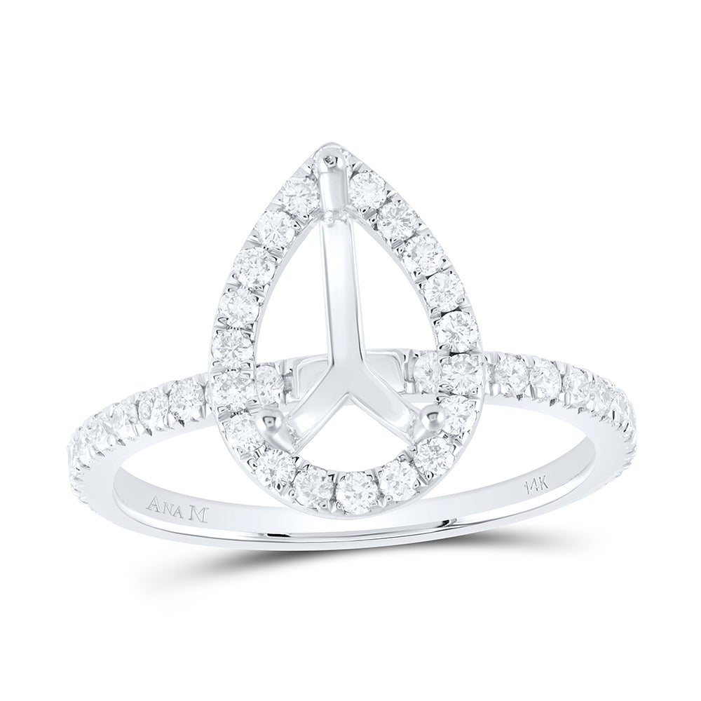 5/8CTW-DIA ANA M 1 1/2CT-CPS SEMI-MOUNT SINGLE HALO ENGAGEMENT RING
