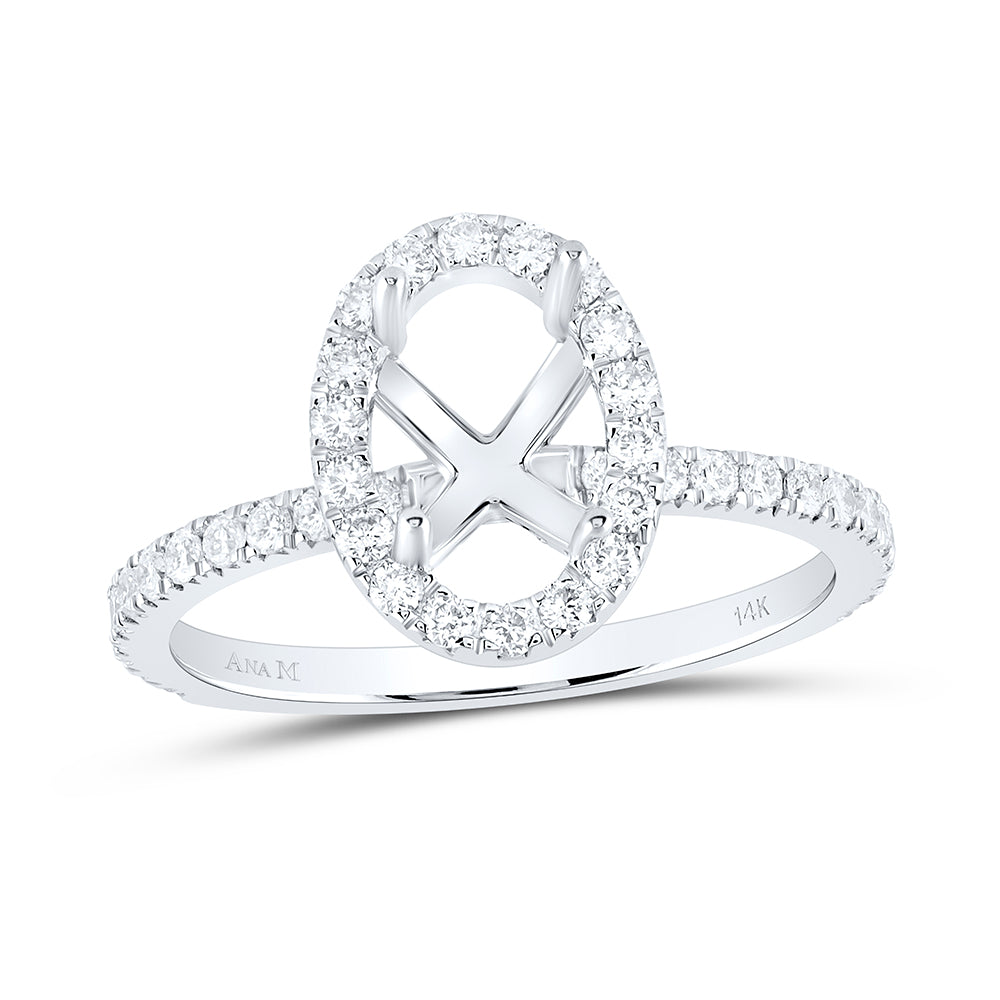 5/8CTW-DIA ANA M 1 1/2CT-COV SEMI-MOUNT SINGLE HALO BRIDAL RING