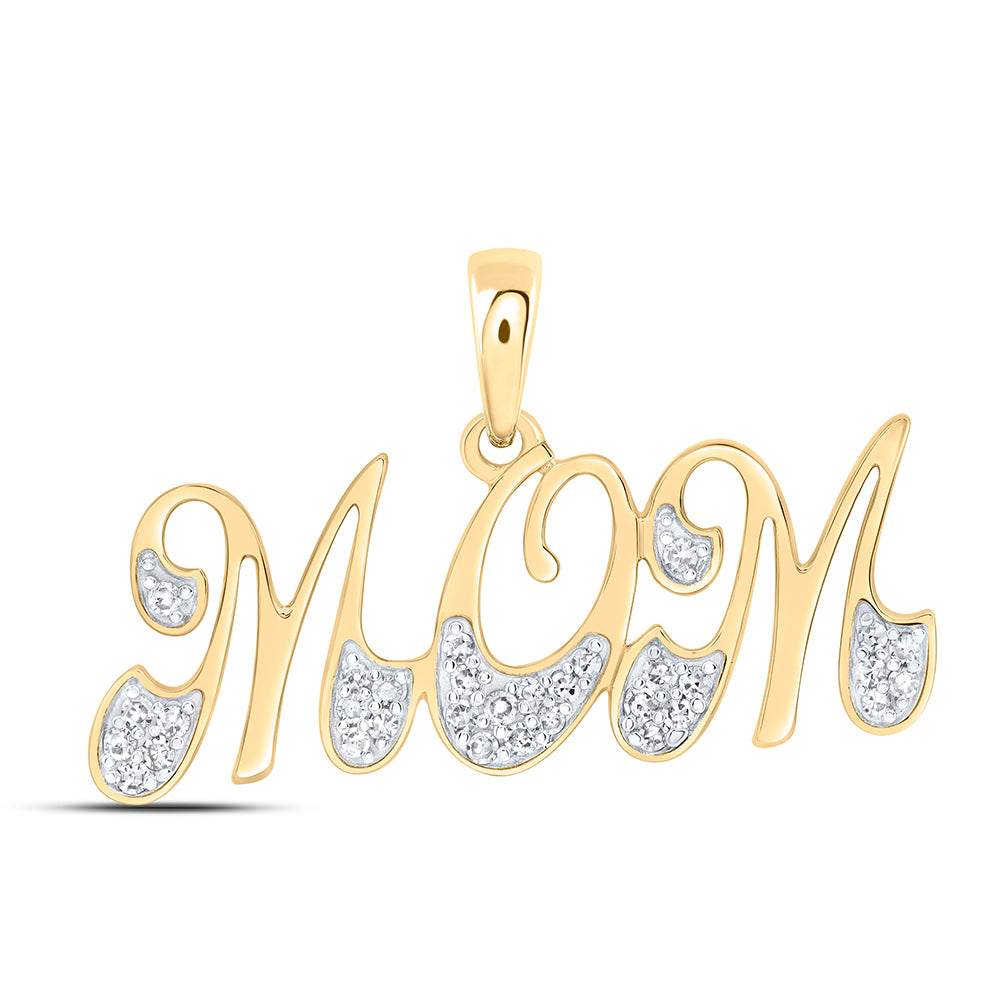 1/10CTW-DIA NK GIFT "MOM" PENDANT