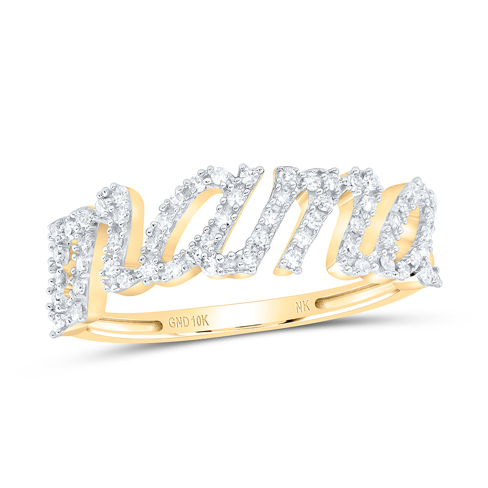 1/5CTW-DIA NK GIFT "mama" RING