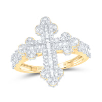 Load image into Gallery viewer, 7/8CTW-DIA NK FASHION CROSS LADIES RING
