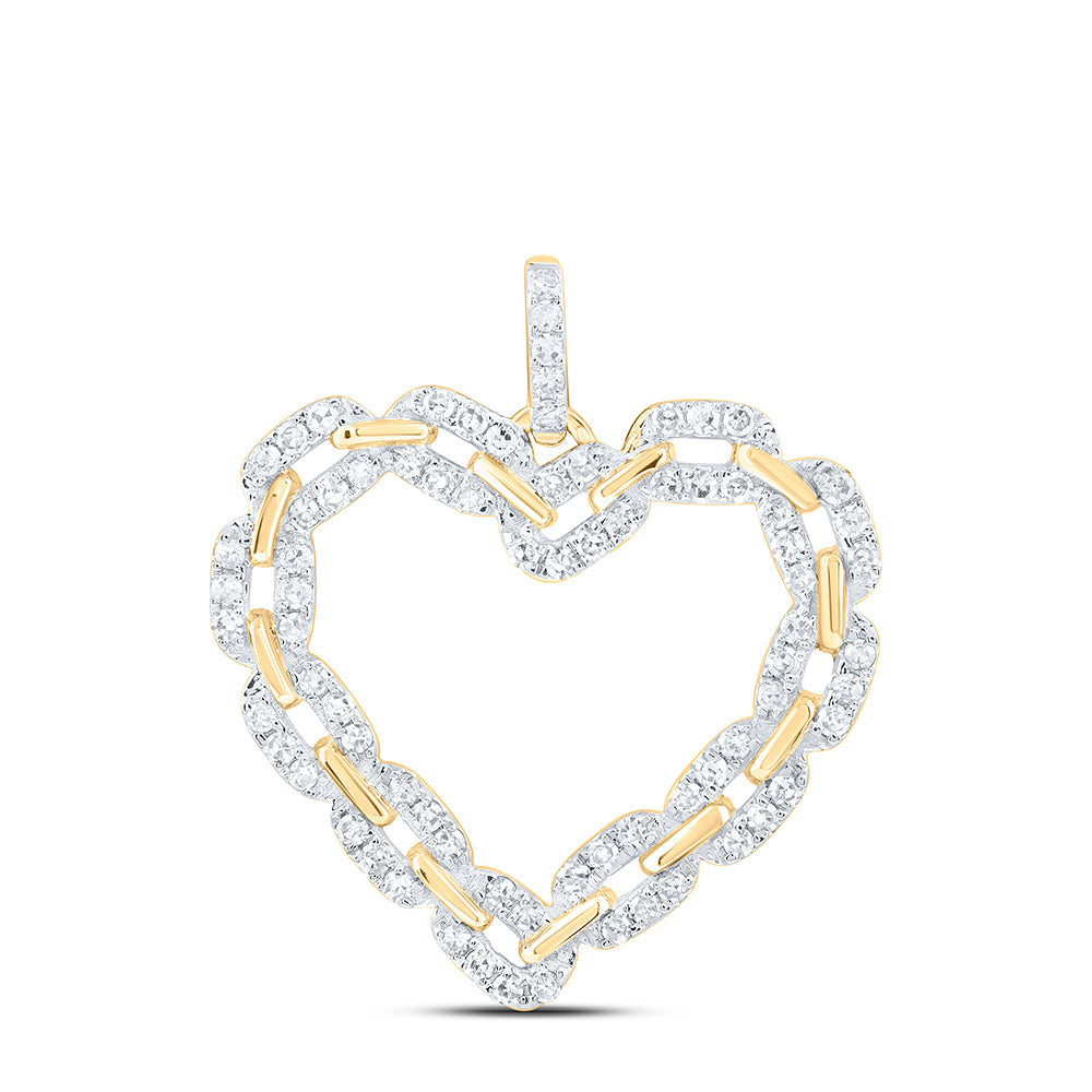 3/8CTW DIA NK GIFT HEART PENDANT