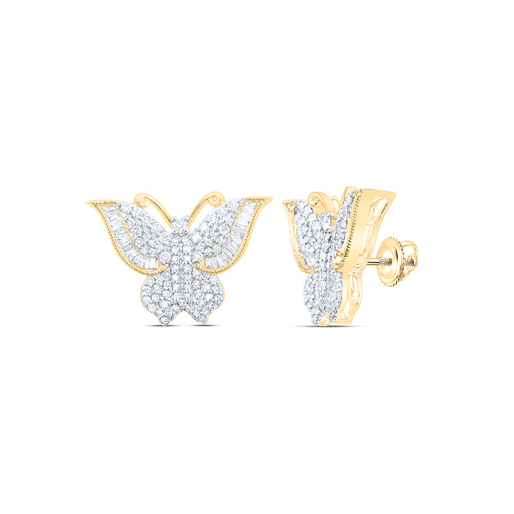 1CTW-DIA NK FASHION BUTTERFLY EARRING