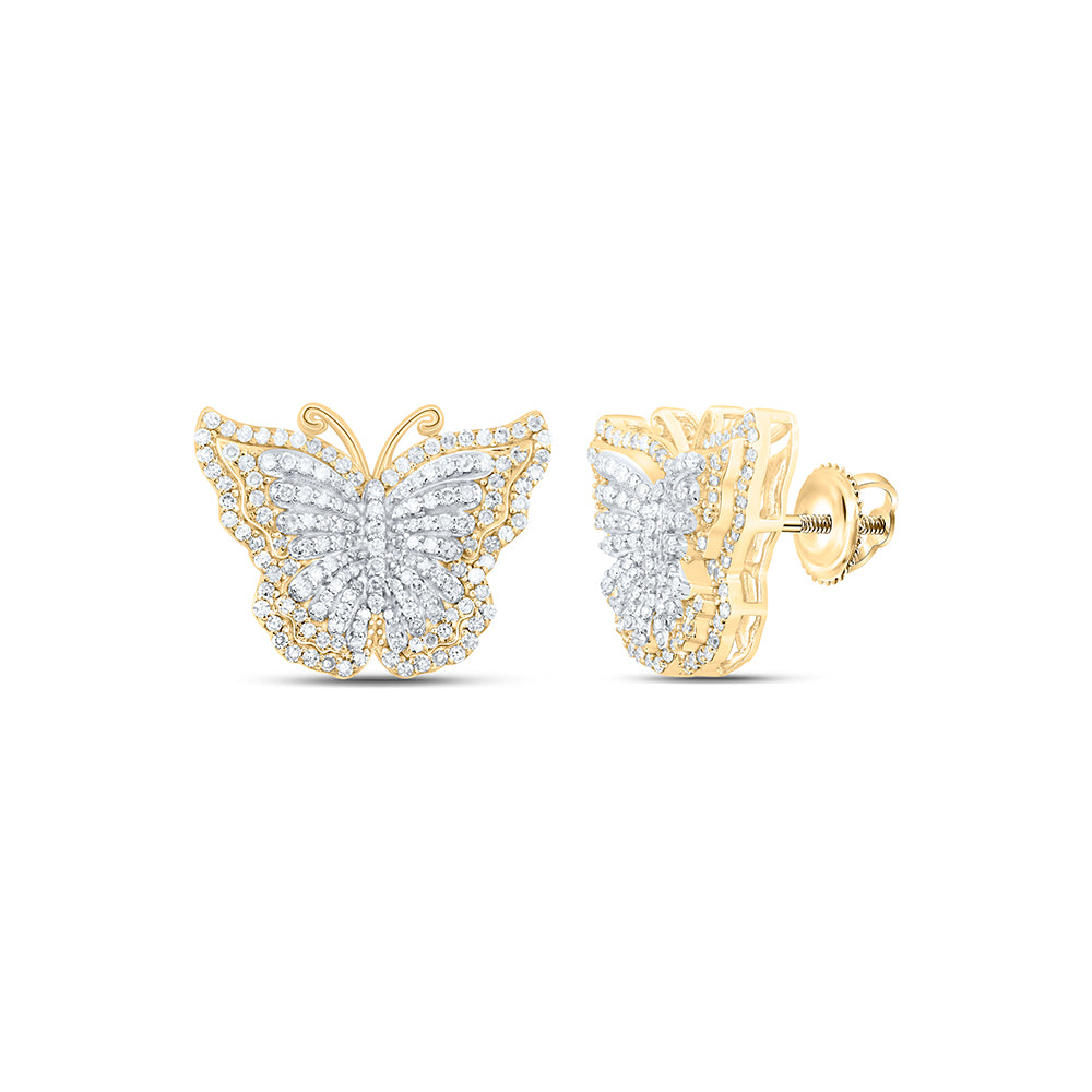 1CTW-DIA NK FASHION BUTTERFLY EARRING