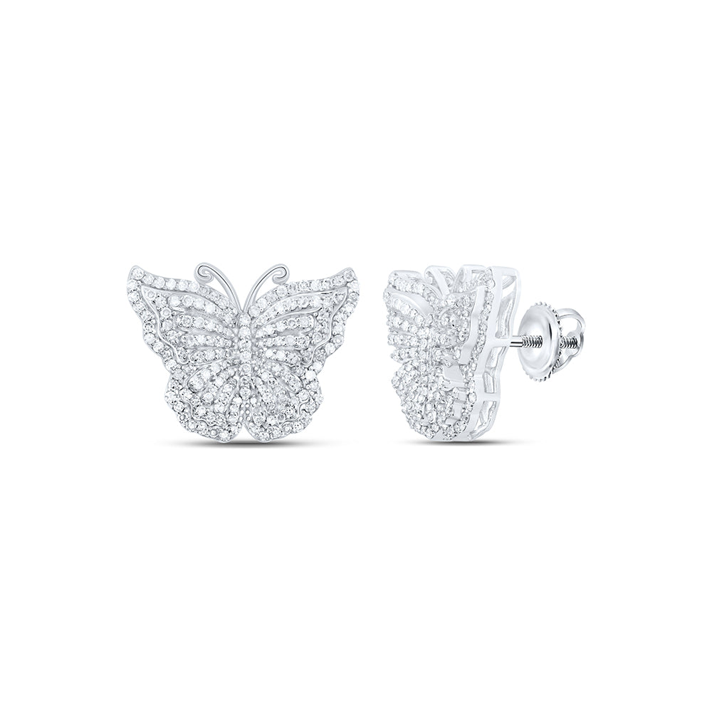 1CTW-DIA NK FASHION BUTTERFLY EARRING