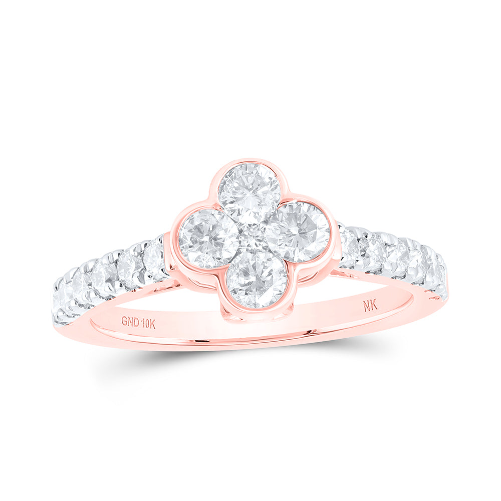 1CTW-DIA NK FASHION CLOVER LADIES RING