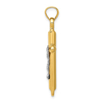 Load image into Gallery viewer, 14k Two-tone Hollow Crucifix Pendant
