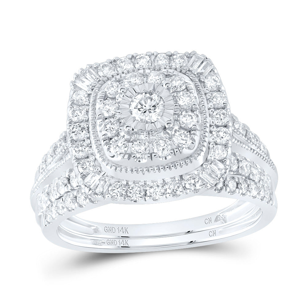 1CTW-DIA CN FASHION CUSHION BRIDAL SET