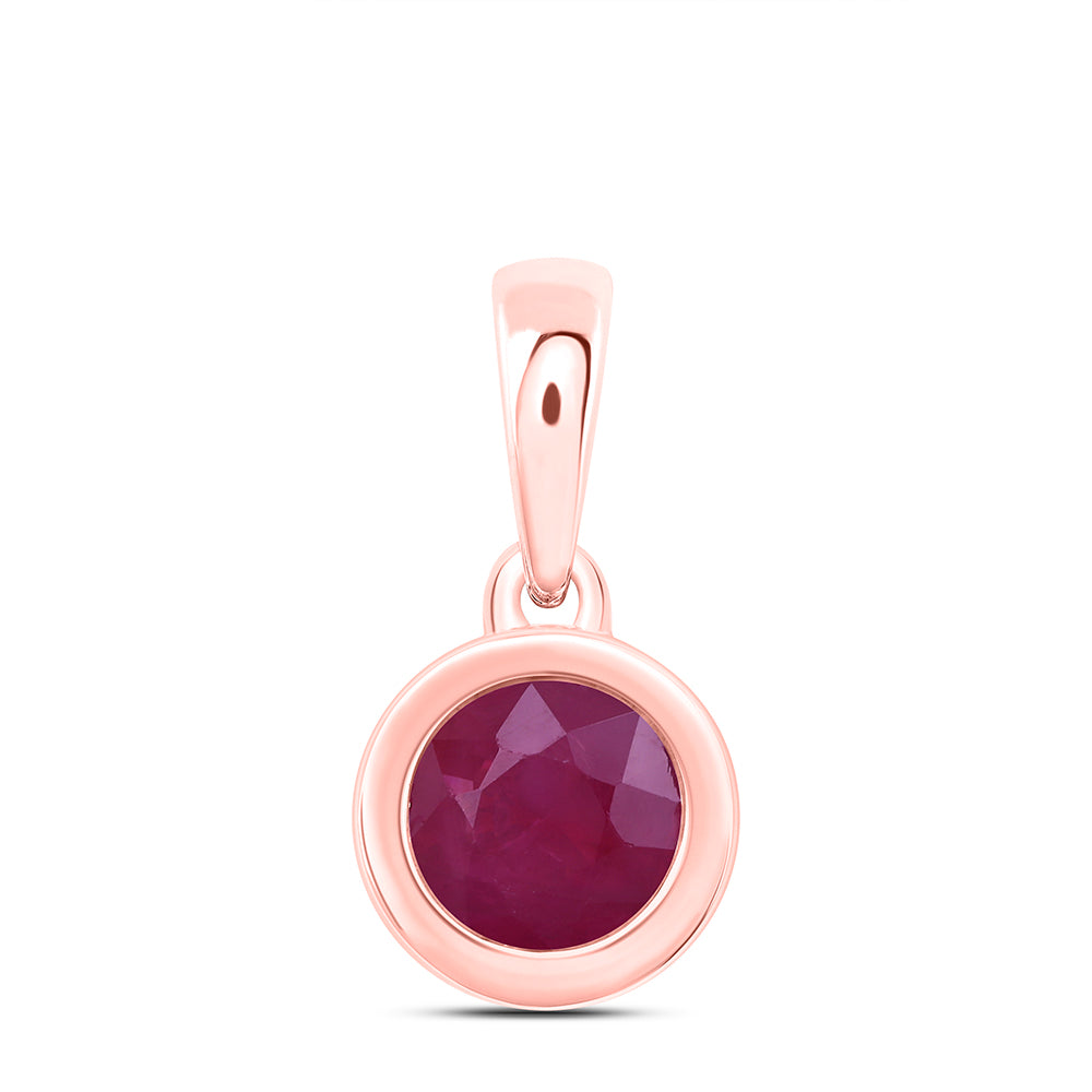 4 MM-DIA RUBY-RD NAT GEM ROUND PENDANT