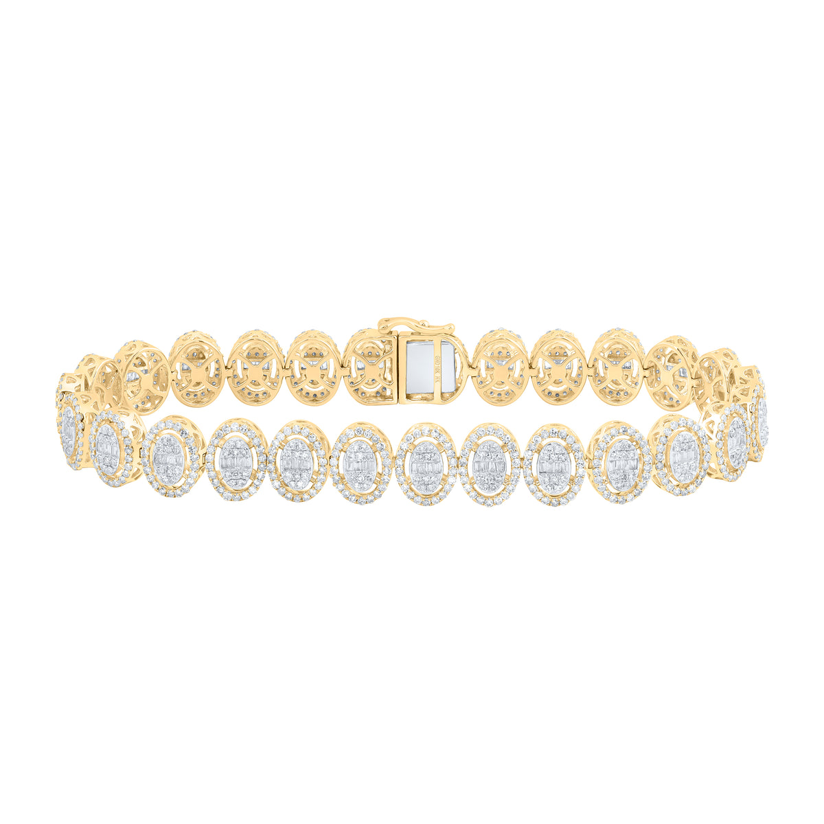 5CTW-DIA NK FASHION OVAL BRACELET ( 8.5 INCH )