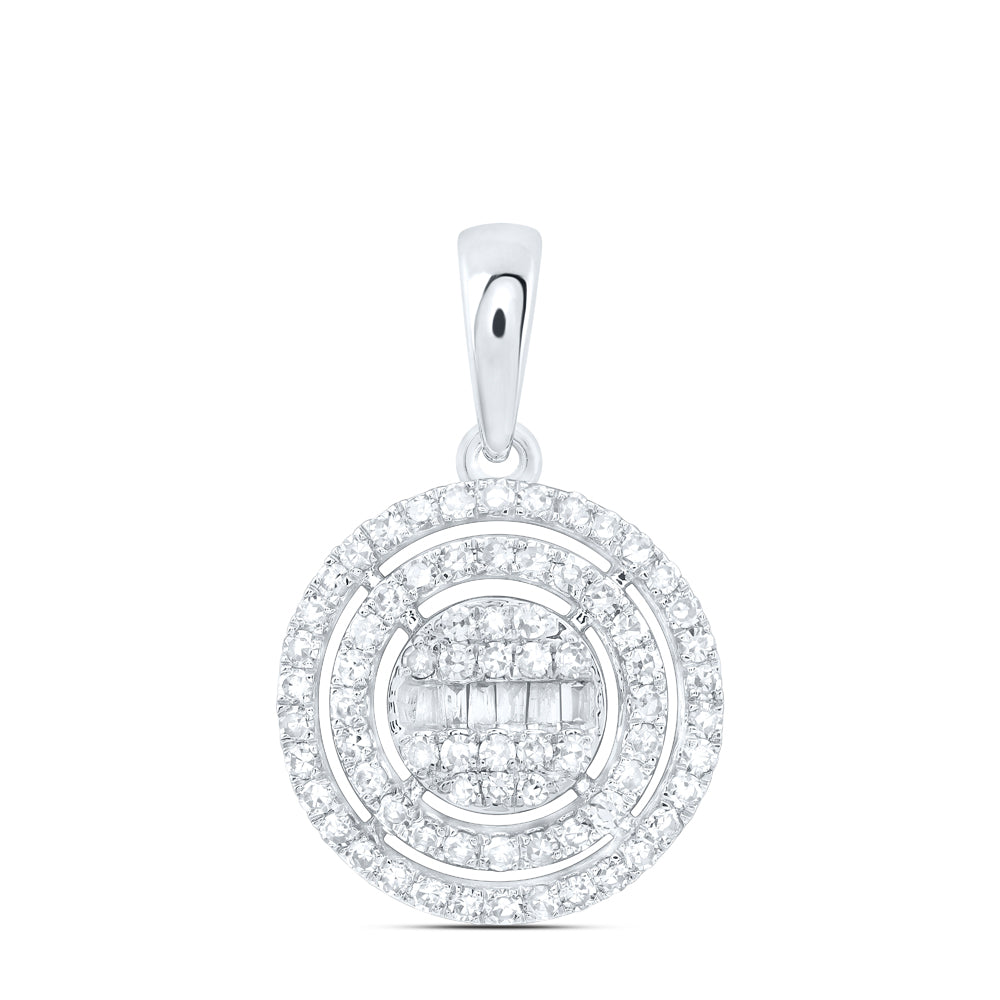 3/8CTW-DIA NK FASHION ROUND PENDANT