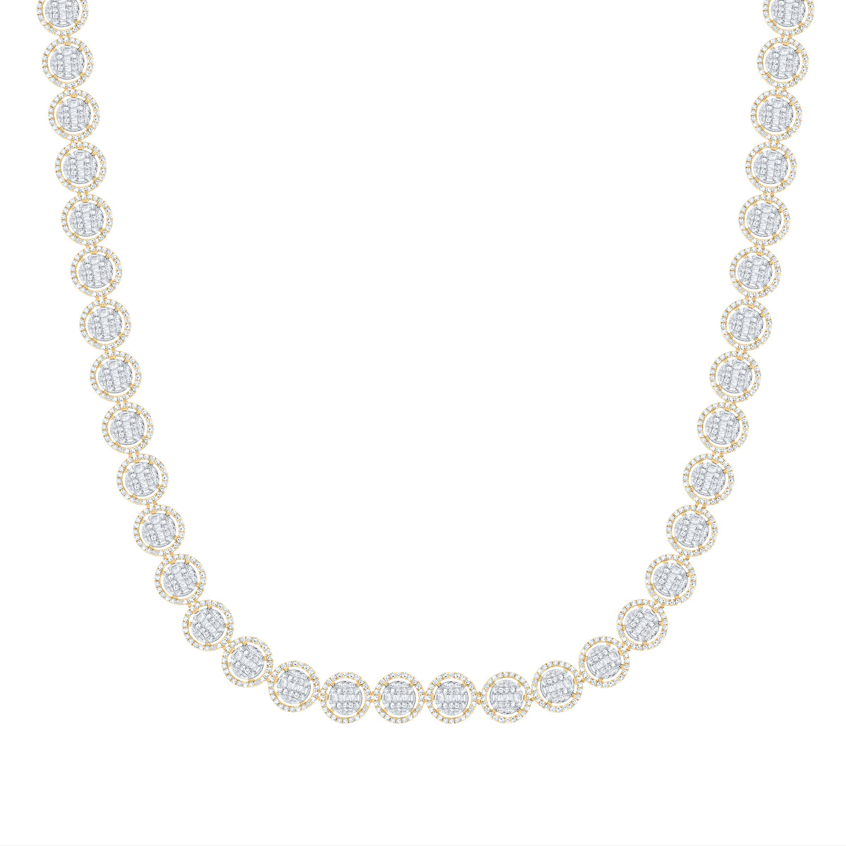 13 5/8CTW-DIA NK FASHION ROUND NECKLACE ( 22 INCH )