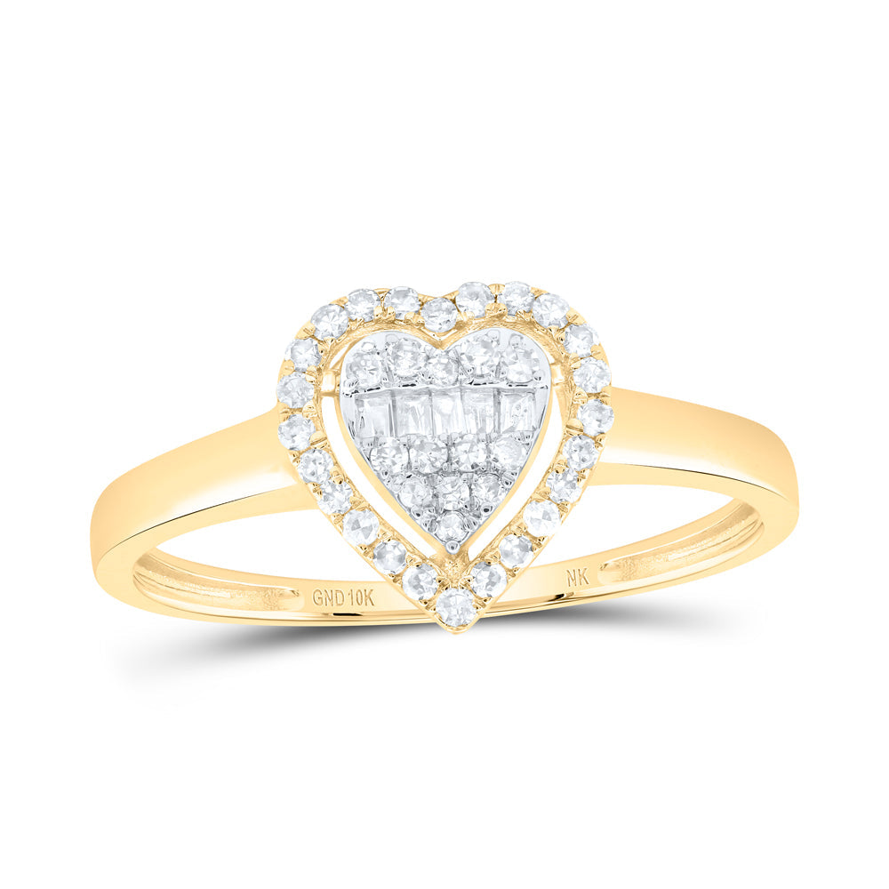 1/5CTW-DIA NK FASHION HEART RING