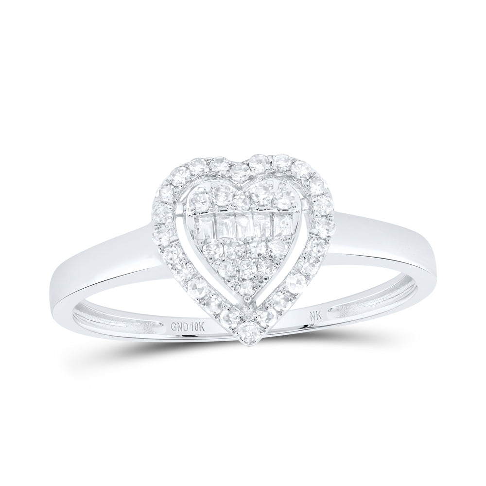 1/5CTW-DIA NK FASHION HEART RING