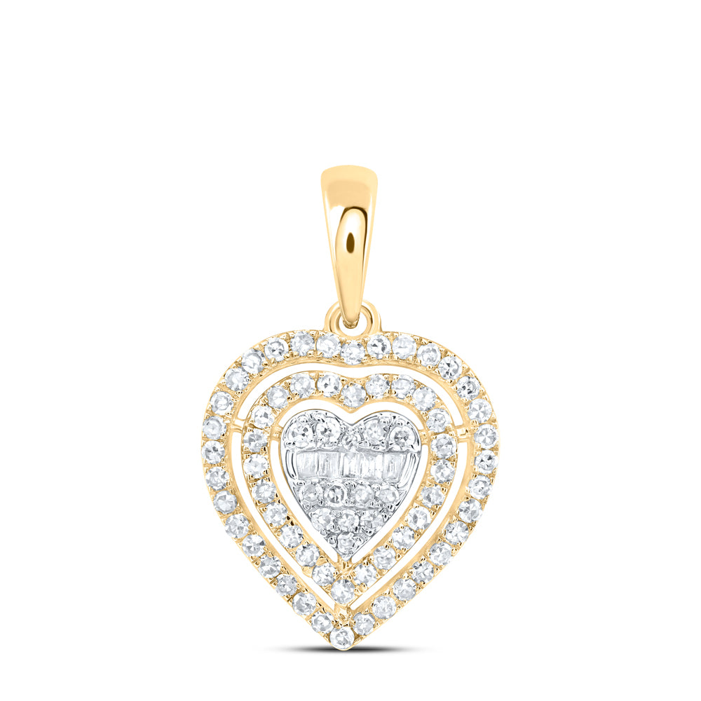 3/8CTW-DIA NK FASHION HEART PENDANT