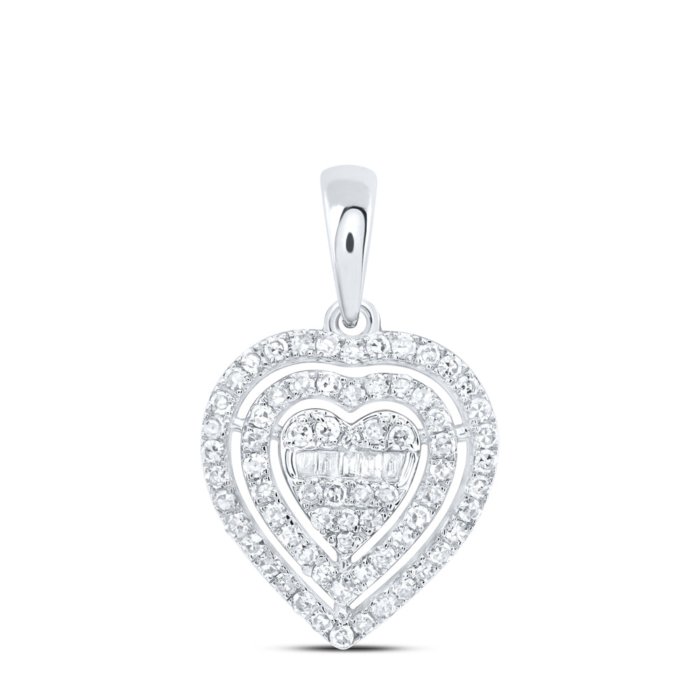 3/8CTW-DIA NK FASHION HEART PENDANT