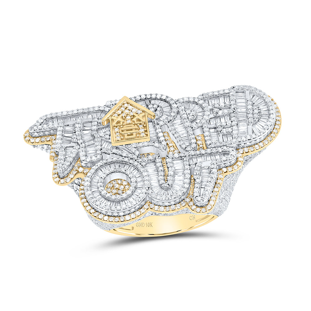 7 1/5CTW-DIA CN "TRAPPED OUT" MENS RING