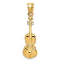 Load image into Gallery viewer, 14k 2D Violin Charm

