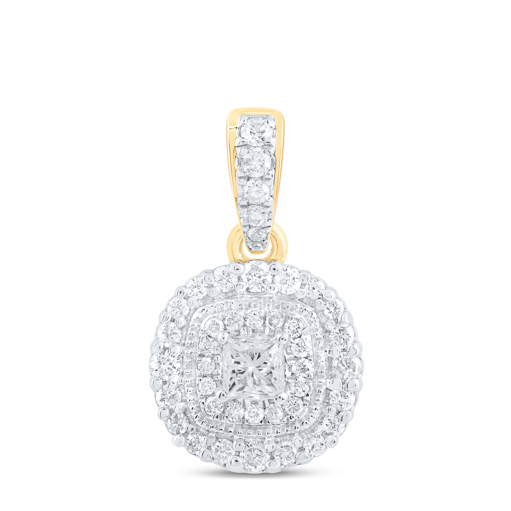 3/8CTW-DIA CN FASHION CUSHION PENDANT