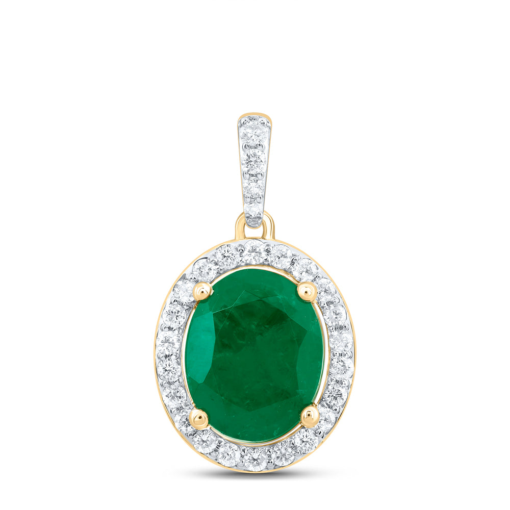 1/3CTW-DIA P1 10X8 MM OV-EM SYNTHETIC PENDANT