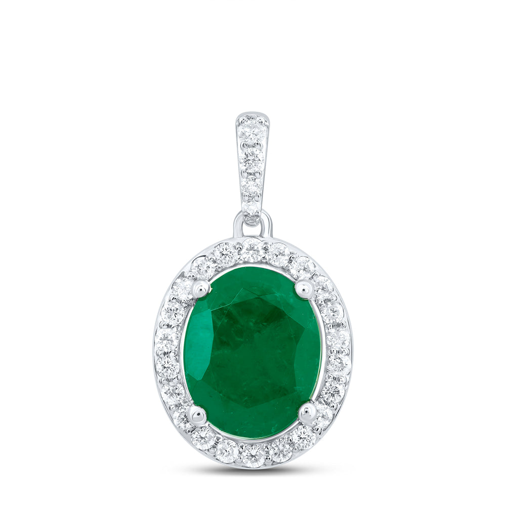 1/3CTW-DIA P1 10X8 MM OV-EM SYNTHETIC PENDANT